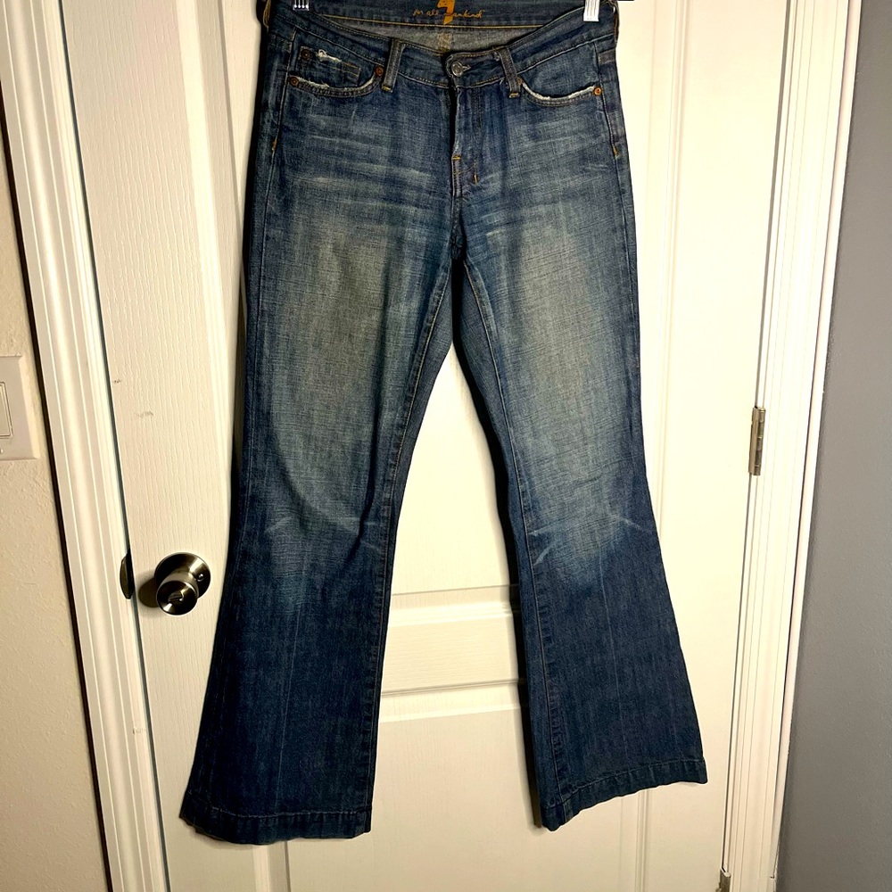 7 For All Man Kind Blue Denim jeans size 27. Almost new.
